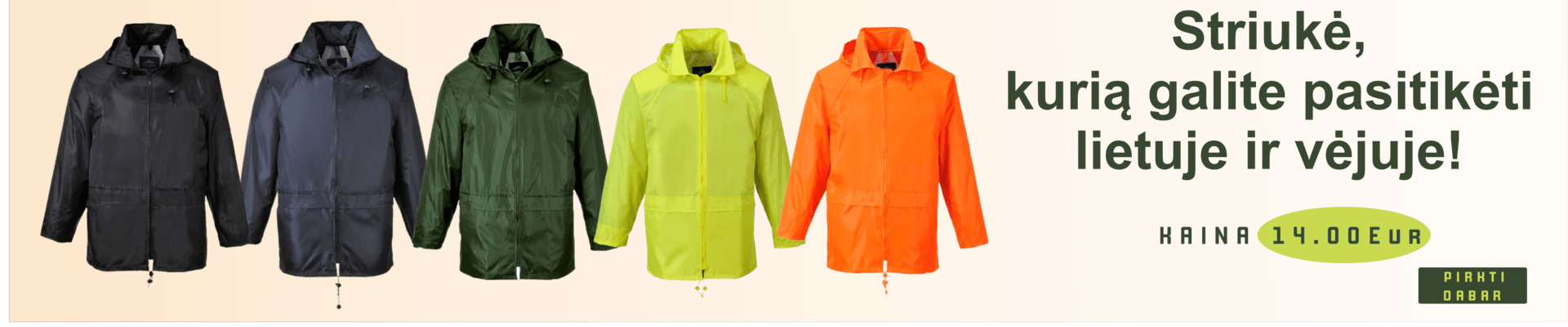 Striukės nuo lietaus