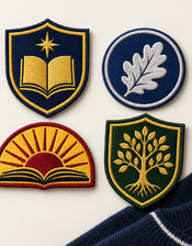 Mokyklų antsiuvai ir siuvinėtos emblemos