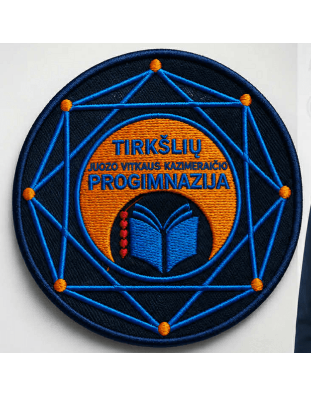 Tirkšlių Juozo Vitkaus – Kazimieraičio progimnazija emblema