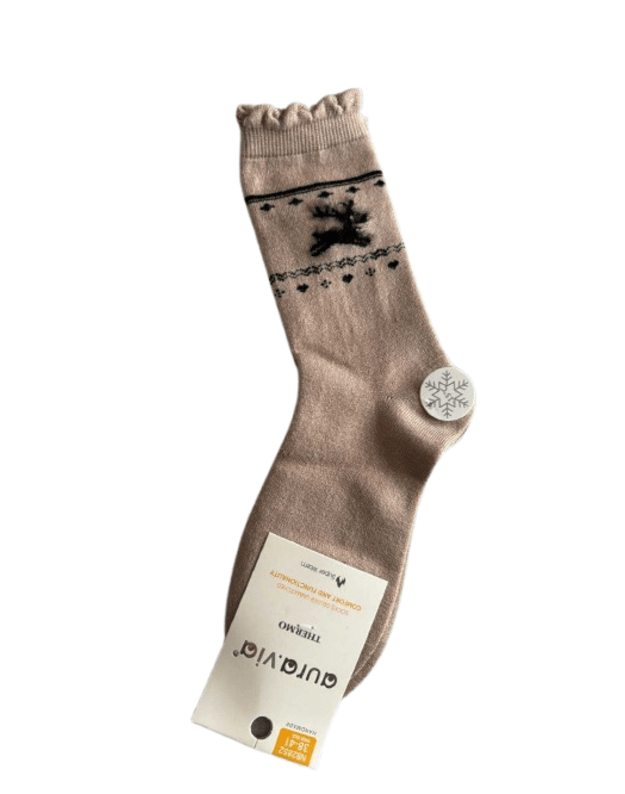 Šiltos moteriškos kojinės su alpaka 1