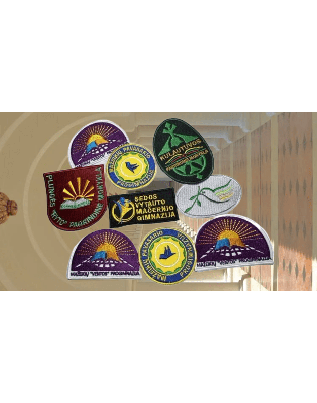 Mokyklinės ir darželių emblemos – siuvinėjimas pagal užsakymą 1